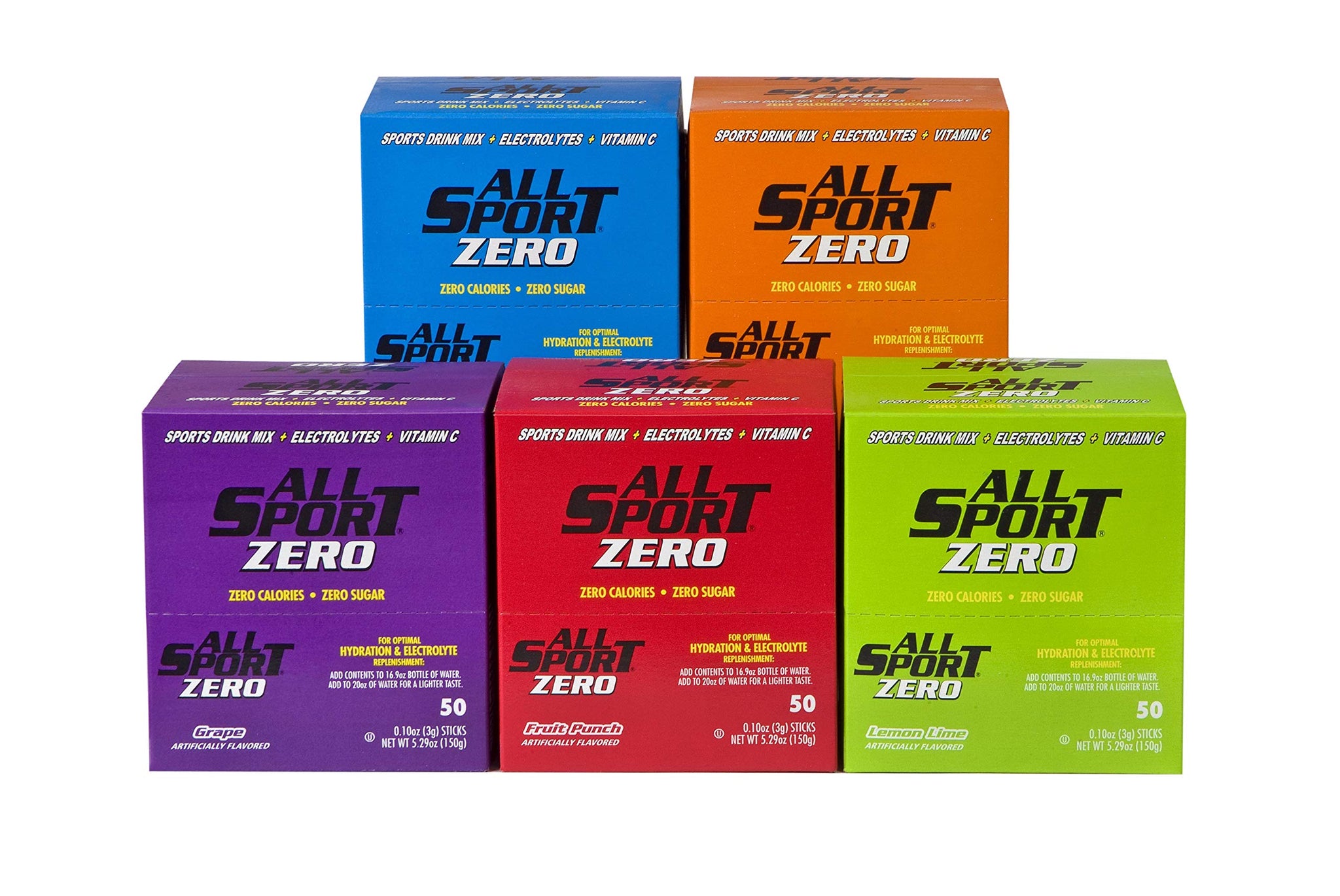 All Sport Powder Hydration Sticks | Zero Calorie | Performance Electrolyte Drink Mix | Sugar Free | 2x Potassium | Variety Pack | 3 grams (500 Count)