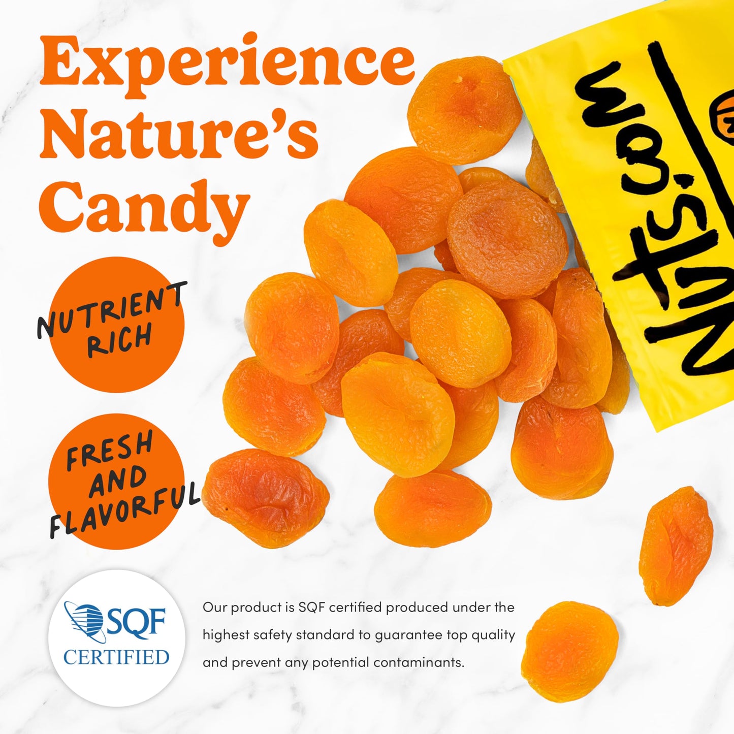 Nuts.com - Dried Apricots - No Sugar Added, Healthy Fruit Snack for Adults & Kids - Naturally Plump & Juicy, Good Source of Potassium & Fiber - Vegan