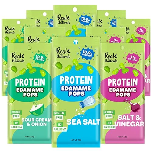 Crunchy Roasted Edamame Beans Snack (Variety Flavor 10 Pack) Healthy High Protein Snacks for adult and Kids, Gluten free, Low Carb, Keto Vegan