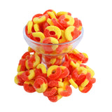Gummy Peach Rings - Fresh, Soft, and Chewy Sugar Dusted Gourmet Peach Rings Candy Bulk, by Queen City Candy Cave (1 Pound)