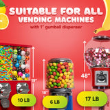 Gumballs - 0.91 Inch Large Gumballs for Gumball Machine Refill - Kids Chewing Bubble Gum - 15.5 LB Bulk Gumballs - 1080 Gumballs for Kids