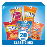 Classic Mix Snack Variety Pack, Bugles Original and Nacho Cheese, Gardetto's Original Recipe, Chex Mix Traditional and Cheddar, 20 Ct, 28 oz