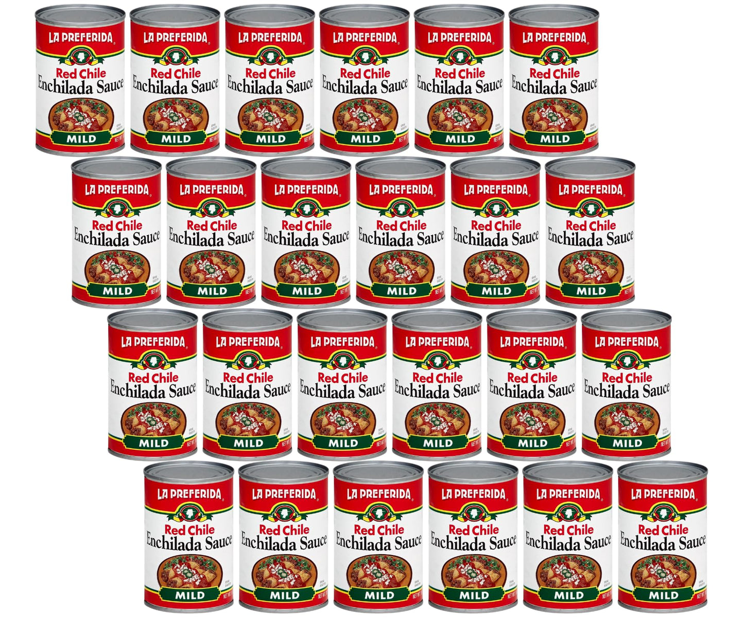 La Preferida Red Enchilada Sauce, Mild (Authentic Mexican Sauce for Enchiladas, Burritos, Tacos & Classic Mexican Meals) - No MSG or Artificial