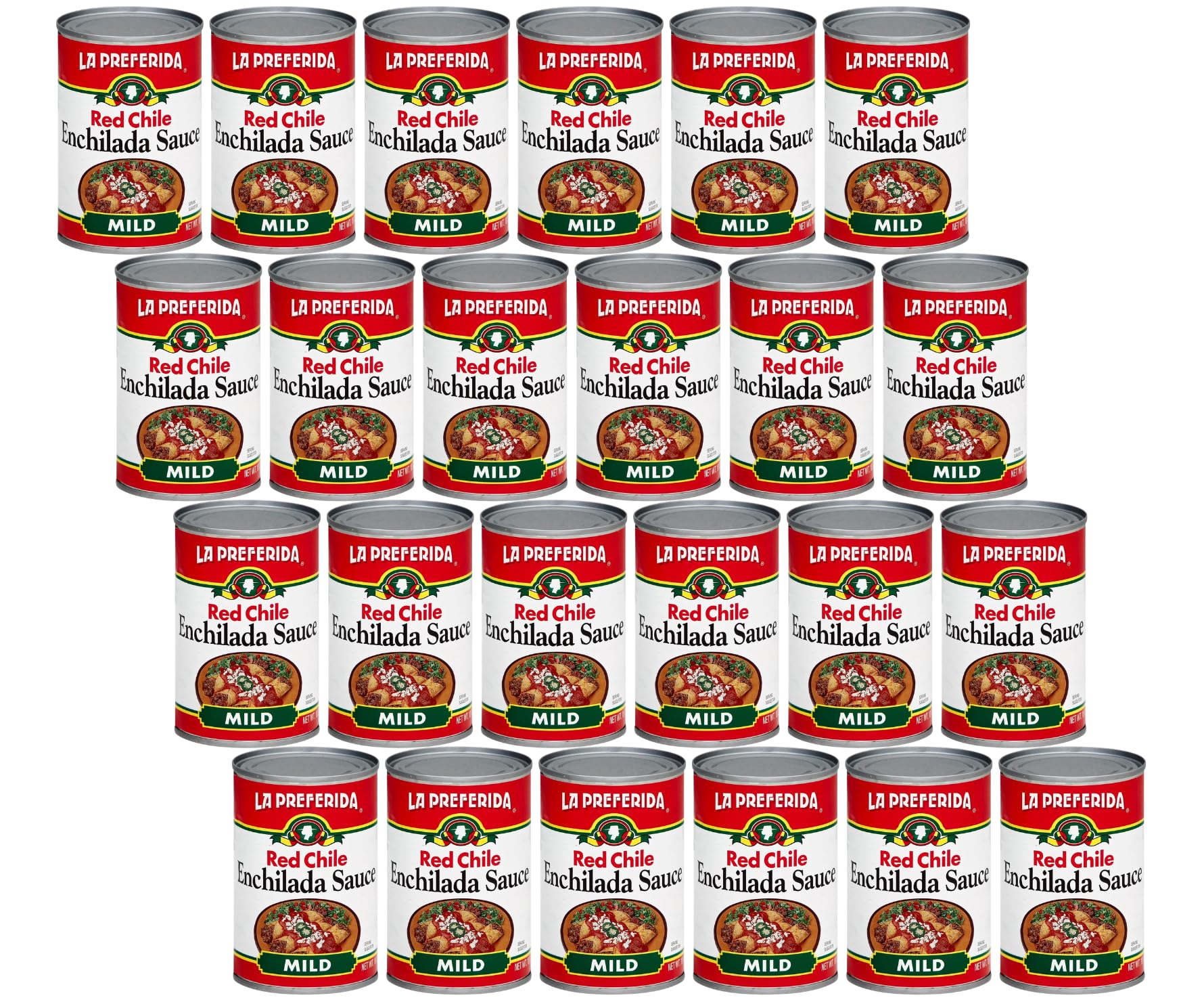 La Preferida Red Enchilada Sauce, Mild (Authentic Mexican Sauce for Enchiladas, Burritos, Tacos & Classic Mexican Meals) - No MSG or Artificial