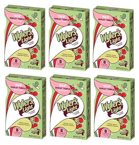Wyler's Light Shirley Temple - Singles to Go Powdered Drink Mix - Pack of 6-8 Per Box 48 Total Servings - Delicious Tasting Shirley Temple Flavor