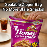 Nongshim Honey Twist Snack, Sweet Crispy Korean Snack, Acacia Honey, Twisted Crinkle Shape, Crunchy Kids Snacks, Big Size Resealable Bag, 10.05 oz (1