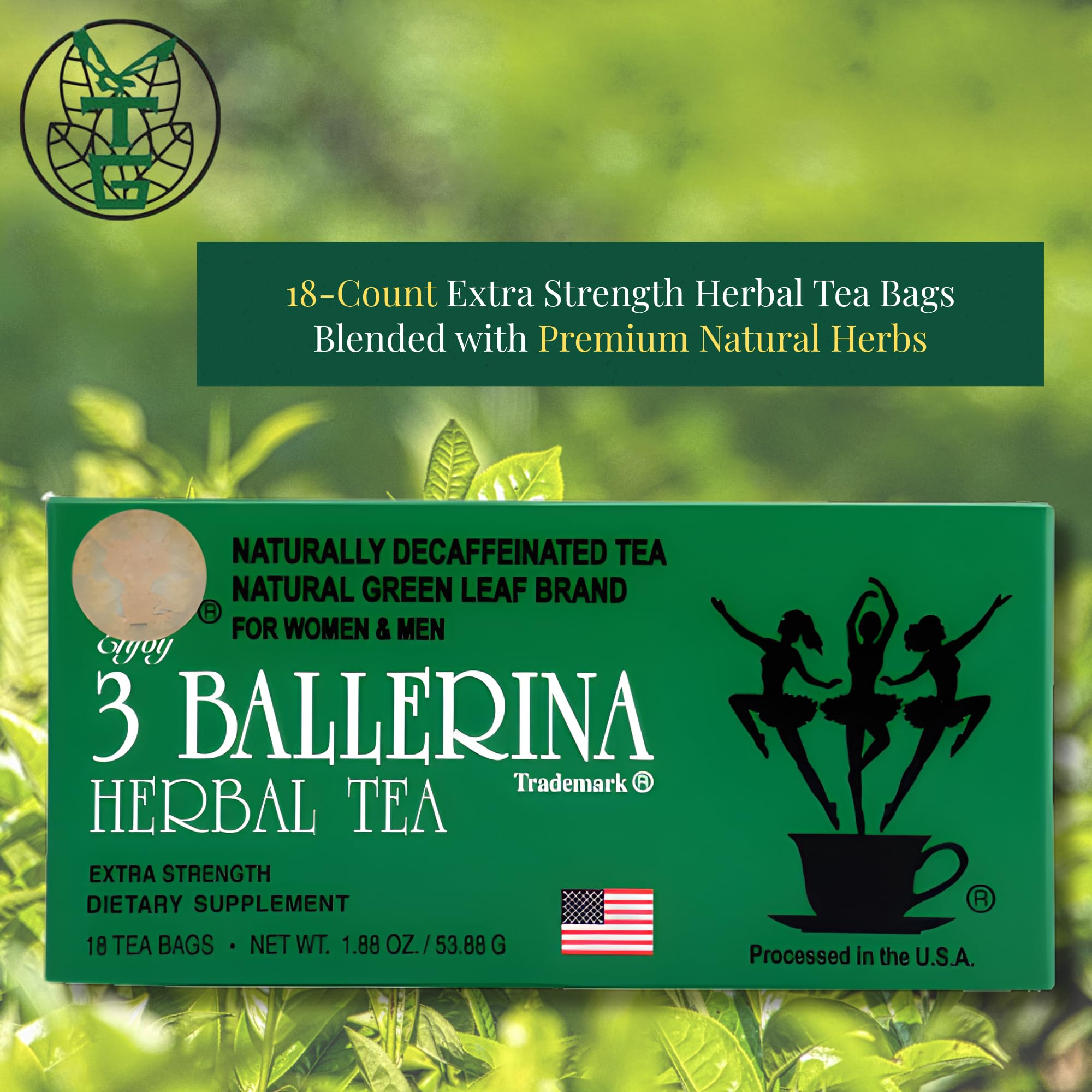 3 BALLERINA TEA DIETERS DRINK EXTRA STRENGTH, 1.88oz 18 Count(3 BOXES)