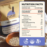 Sunrise Flour Mill USDA Organic Heritage 7-Grain Hot Cereal Mix - 32 oz | Great Source of Fiber and Nutrients | Sugar Free with No Additives | 5 Grams