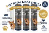 The Chalgroves 10 Inch Mega Lint Roller Refills (3 Pack, 150 Sheets) - Extra Sticky Pet Hair Remover, Compatible with Evercare, Layers & Smart Design
