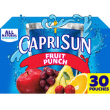 Capri Sun Flavored with Other Natural Flavor Juice Drink Blend, 30 Pouches, for School Lunches and On-the-Go Hydration, Fruit Punch, All Natural