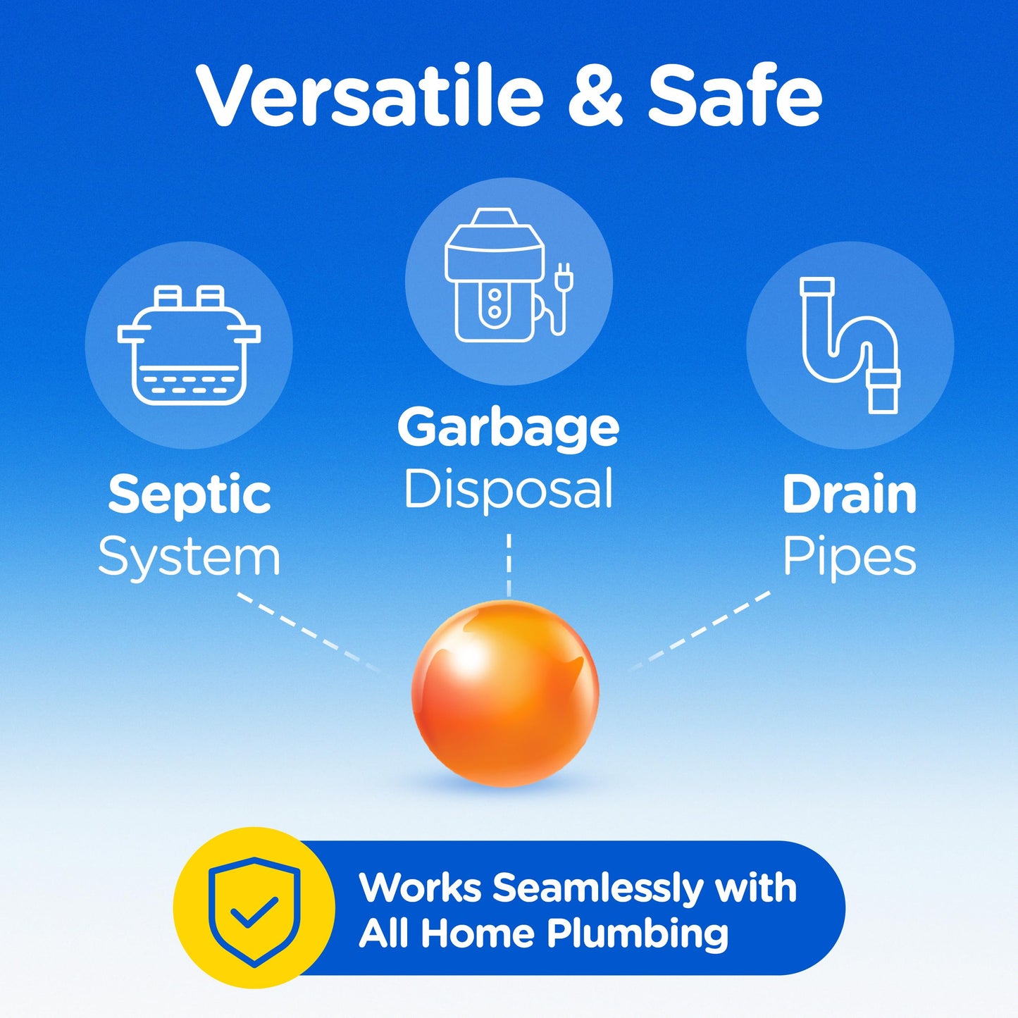Compac Home Plink Garbage Disposal Cleaner and Deodorizer 60ct VALUE PACK - Orange