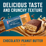 CLIF BUILDERS Minis Protein Bars - Chocolatey Peanut Butter - 10g Plant Based Protein - Gluten Free - Non-GMO - Low Glycemic - No Artificial