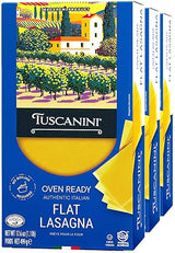 Tuscanini, Oven Ready Authentic Italian Flat Lasagna 17.6oz (3 Pack) Made with Premium Durum Wheat