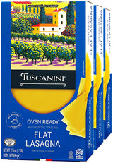 Tuscanini, Oven Ready Authentic Italian Flat Lasagna 17.6oz (3 Pack) Made with Premium Durum Wheat