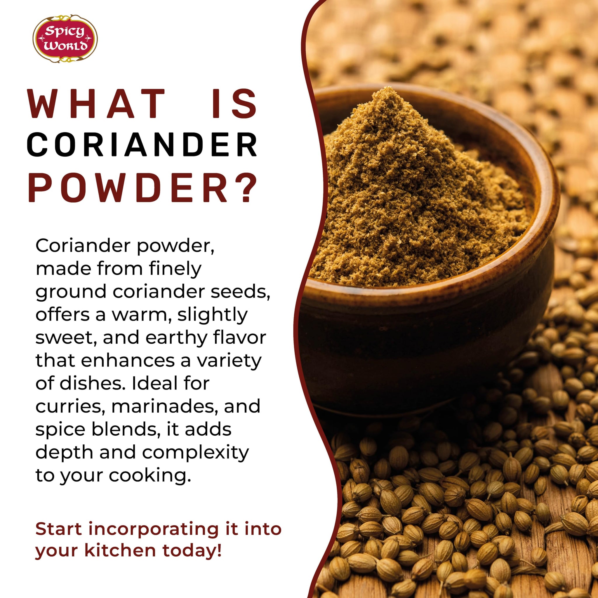 Coriander Powder 5 LB Bulk Jar - All Natural, Pure, Bulk Corriander Seeds Ground, No Preservatives & Freshly Packed by Spicy World