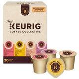 Keurig Coffee Collective Variety Pack, Bold Beats, Global Trek, Warm Hug, Whole Hearted, Single Serve Keurig K-Cup Pods, 20 Count