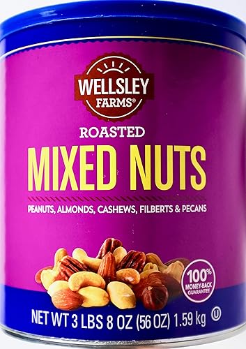 Wellsley Farms Mixed Nuts Roasted Net Wt 56 Oz