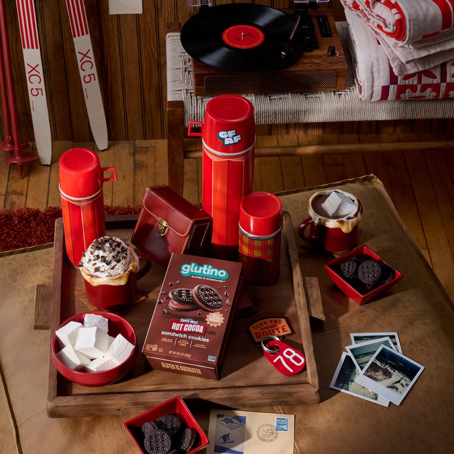 Glutino Swiss Miss Gluten Free Hot Cocoa Flavored Sandwich Cookies, Gluten Free Snacks, 10.5 oz.