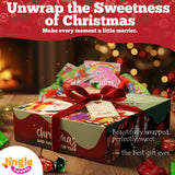 Bulk Candy Variety Pack - Christmas Gift Box - Over 2 Pounds of Festive Holiday Candy - Individually Wrapped Assorted Treats in a Beautiful Christmas