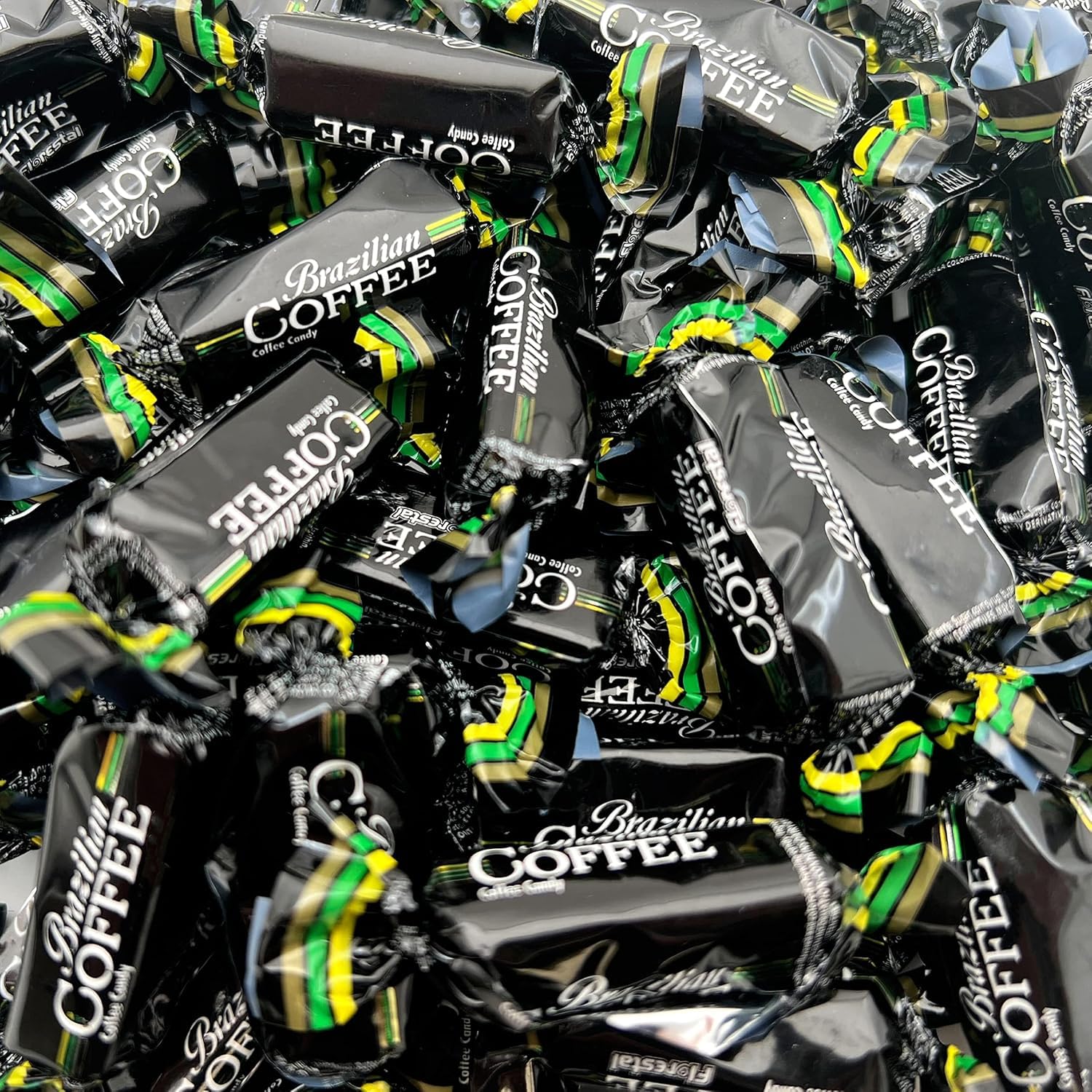 Brazilian Coffee Candy - 2 Pound Bulk Pack (180 Count) - Individually Wrapped Taffy Candy for Office Bowls, Party Favors & Gifting - Soft Coffee Chews