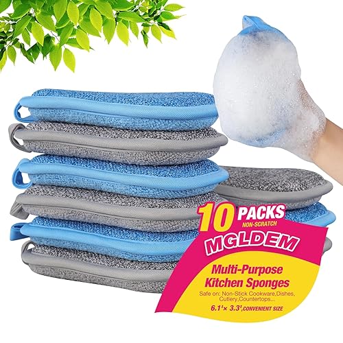 Dish Sponge Kitchen Sponges Multipurpose Cleaning Sponge All-Purpose Sponges Non Scratch Kitchen Sponge Cleaning Mat Used for Cleaning Non Stick