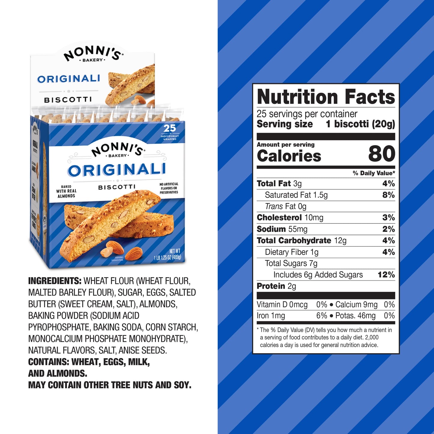 Nonni's Biscotti Value Pack, Originali, 50 Count