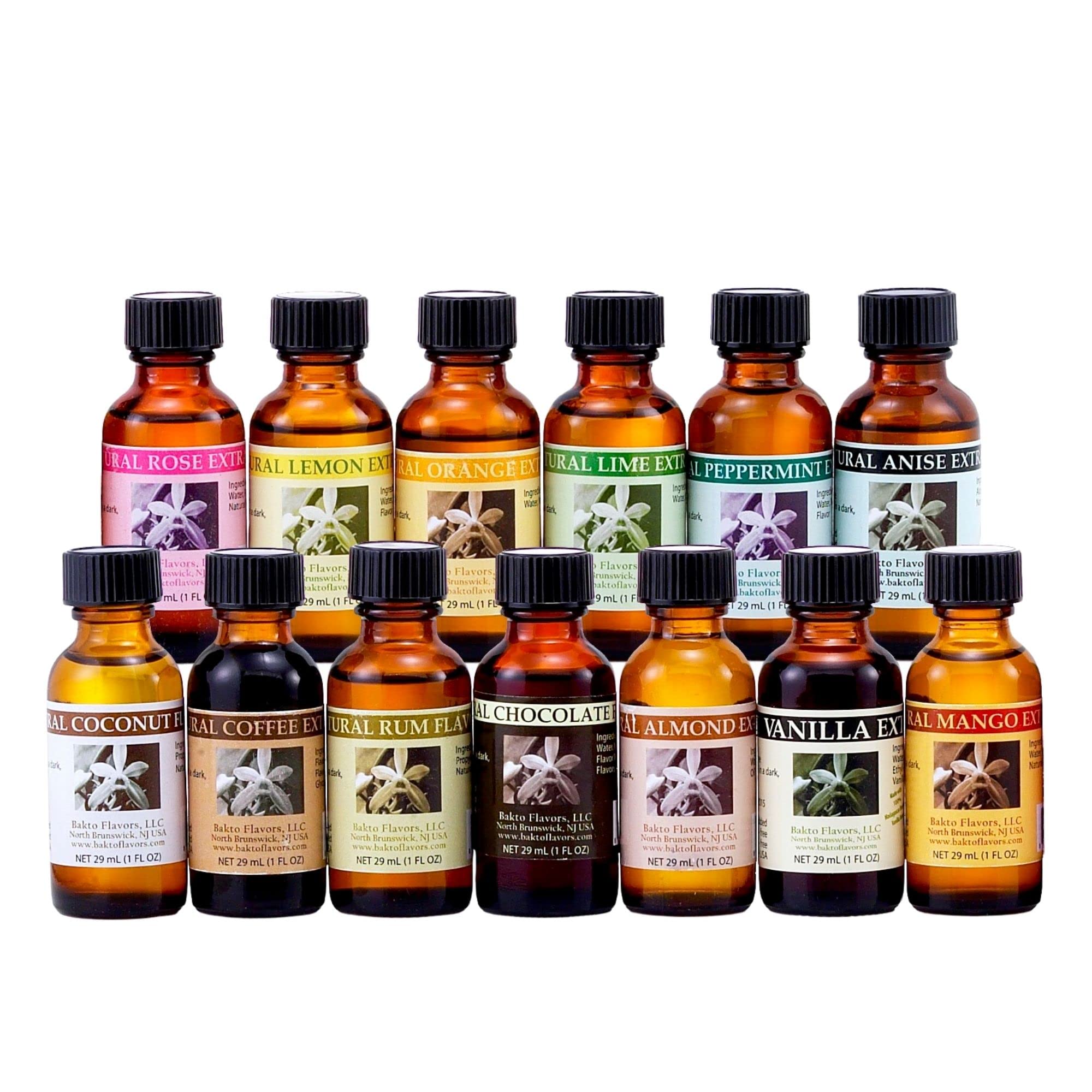 Bakto Flavors - Natural Flavors & Extracts - PICK YOUR OWN FLAVORS - Box of 5 (1 OZ Bottles)