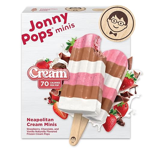 JonnyPops Neapolitan Cream Minis Frozen Pops 6ct