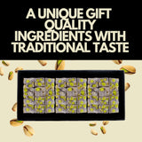 Turkish Delight Extra Duduble by BAKIRKAZAN, %40 PISTACHIO Turkish Delights Candy 8.8 oz Luxury Food Gifts, Turkish Candy Assorted Flavors gourmet