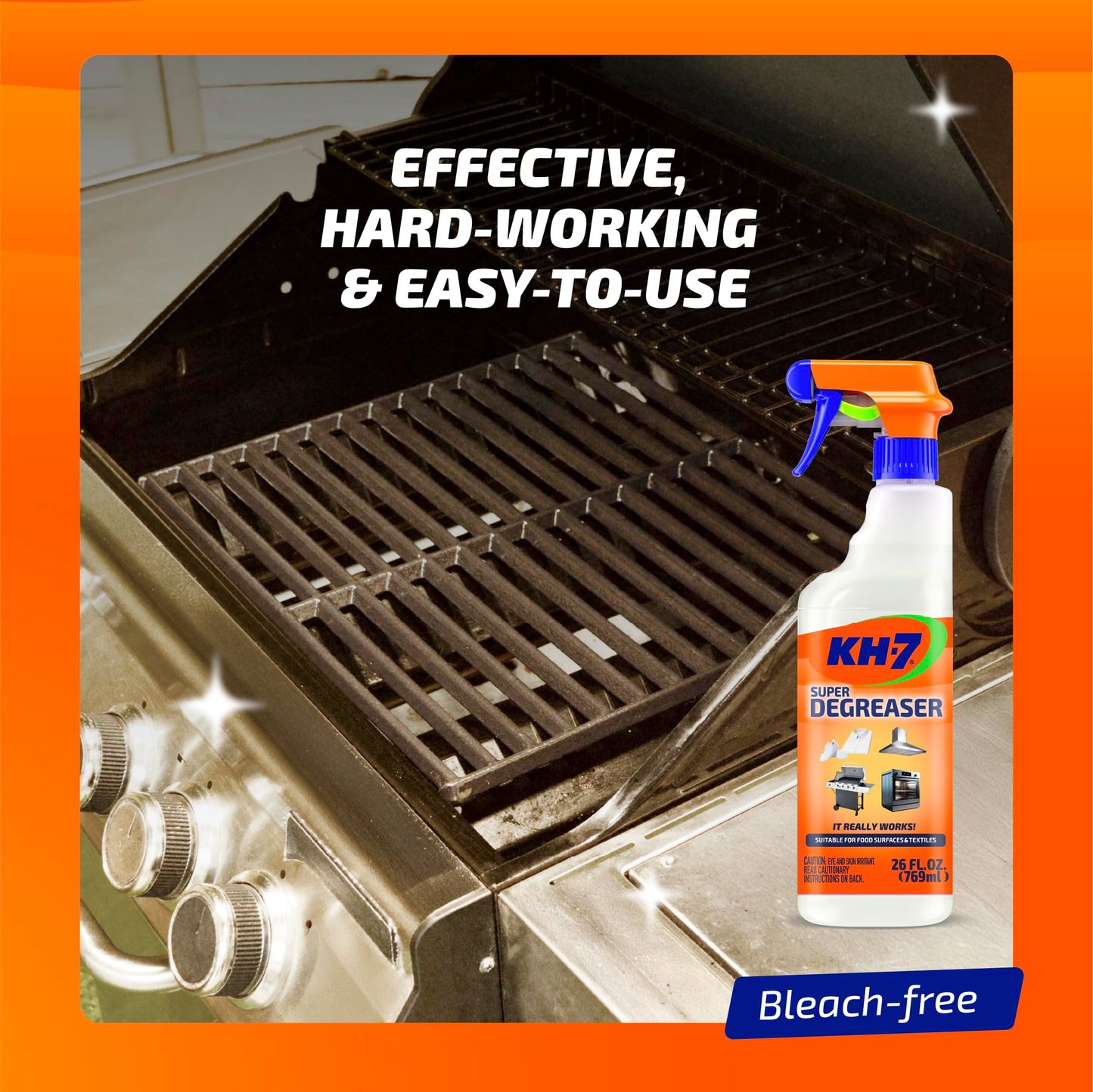 KH-7 Super Degreaser Multipurpose Cleaning Spray: The Heavy Duty All Purpose Cleaner for Your Home, Kitchen, Garage, Car & Laundry | Total Cleaner