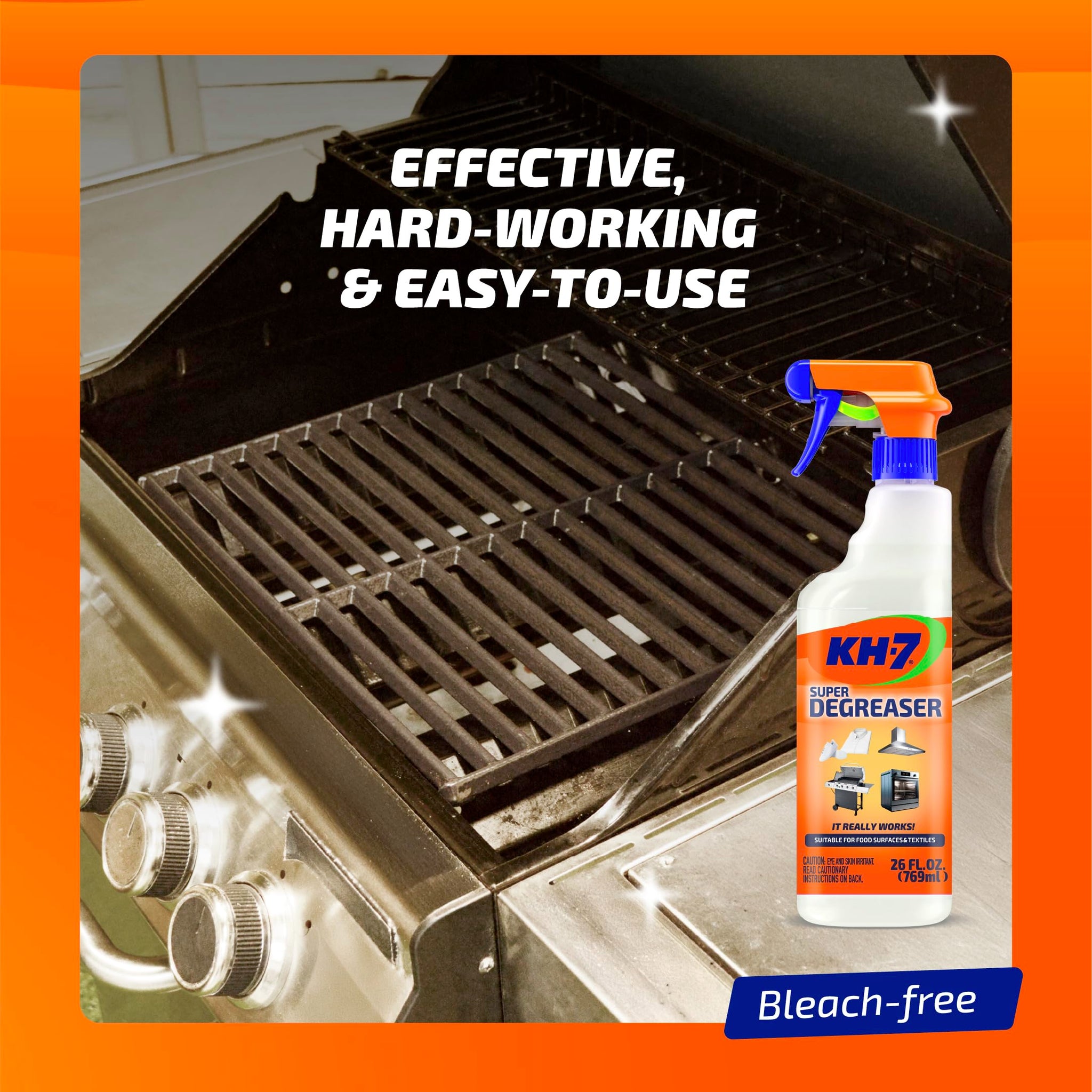 KH-7 Super Degreaser Multipurpose Cleaning Spray: The Heavy Duty All Purpose Cleaner for Your Home, Kitchen, Garage, Car & Laundry | Total Cleaner