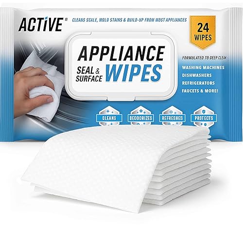 ACTIVE Home Appliance Surface Cleaner Wipes Heavy Duty Wipe for Cleaning Washing Machine, Dryer Stainless Steel Refrigerator, Glass Cooktop