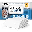 ACTIVE Home Appliance Surface Cleaner Wipes Heavy Duty Wipe for Cleaning Washing Machine, Dryer Stainless Steel Refrigerator, Glass Cooktop