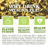 Nelson's Tea Apricot Peach Cobbler Tea Loose Leaf Blend - Jasmine Green Tea, Black Teas, Oolong, Safflower & Marigold Petals - Apricot Peach, Black