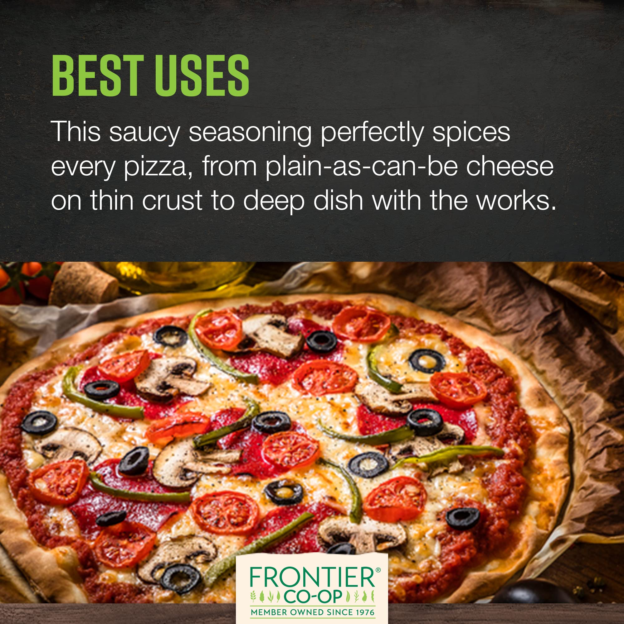 Frontier Co-op Pizza Seasoning, 1lb Bulk Bag - Natural Pizza Seasoning Spice Blend, Perfect Pizza Spice for Homemade Pizzas, Pasta & Italian Dishes