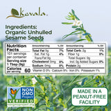 Kevala Raw Sesame Seeds Unhulled - 2 lb, 32 oz, Fresh Crunchy Seasoning