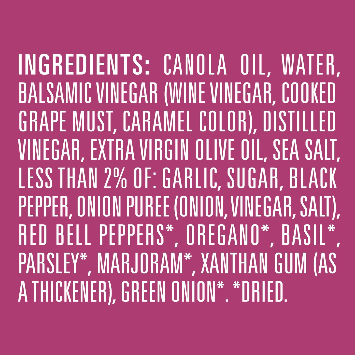 Newman's Own Dressing, Balsamic Vinaigrette, 16 Fl Oz