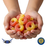 Peach Gummy Rings ? Gluten-Free, Fat-Free, Soft & Chewy Texture ? Fun Gourmet Snack ? 12oz Resealable Pouch