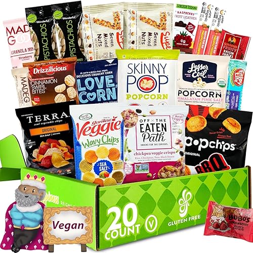 Gluten Free Palace Snack Attack Vegan Snacks Care Package - Healthy Father's Day Snack Variety Pack - Plant-Based, Gluten Free, Dairy Free, Non-GMO