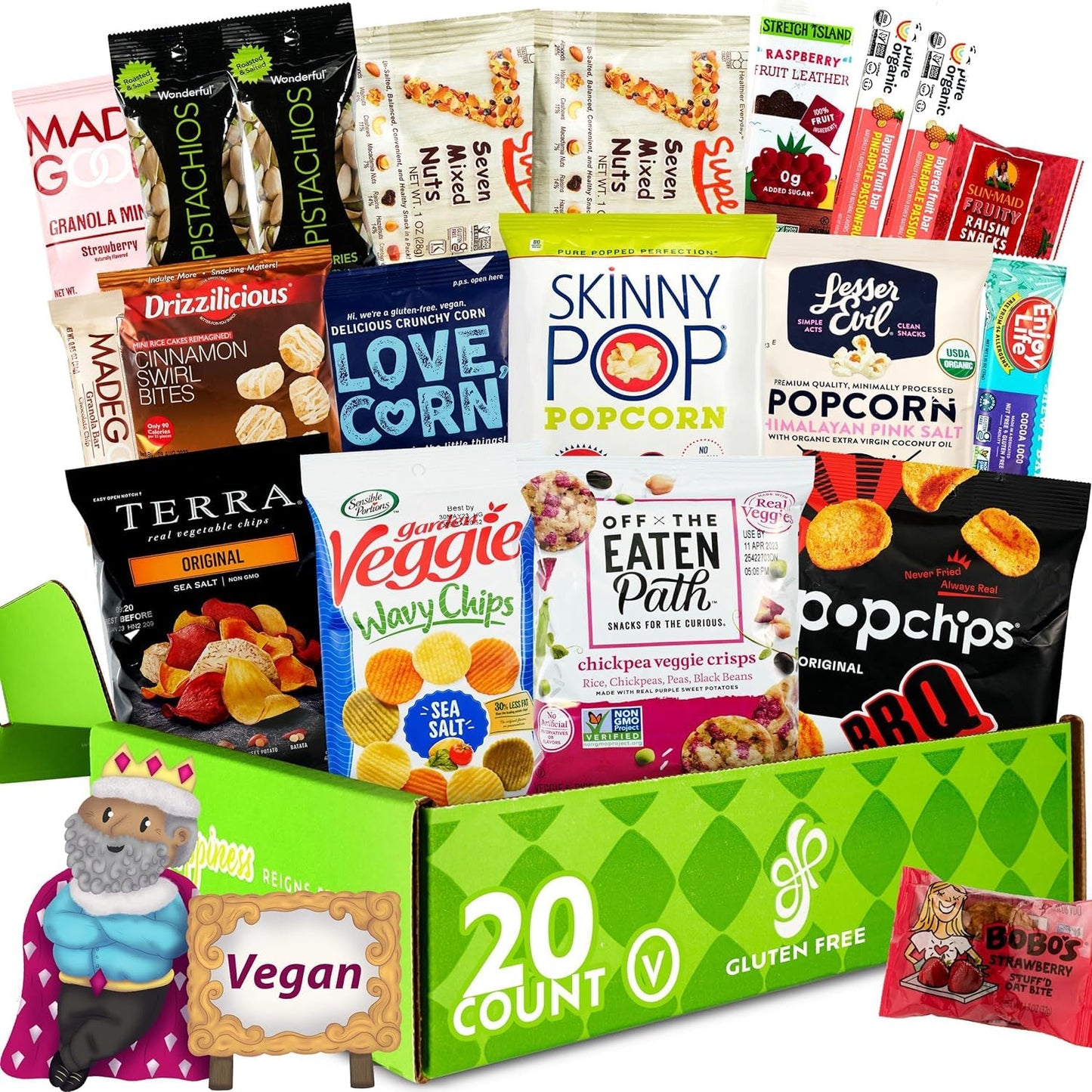 Gluten Free Palace Snack Attack Vegan Snacks Care Package - Healthy Father's Day Snack Variety Pack - Plant-Based, Gluten Free, Dairy Free, Non-GMO