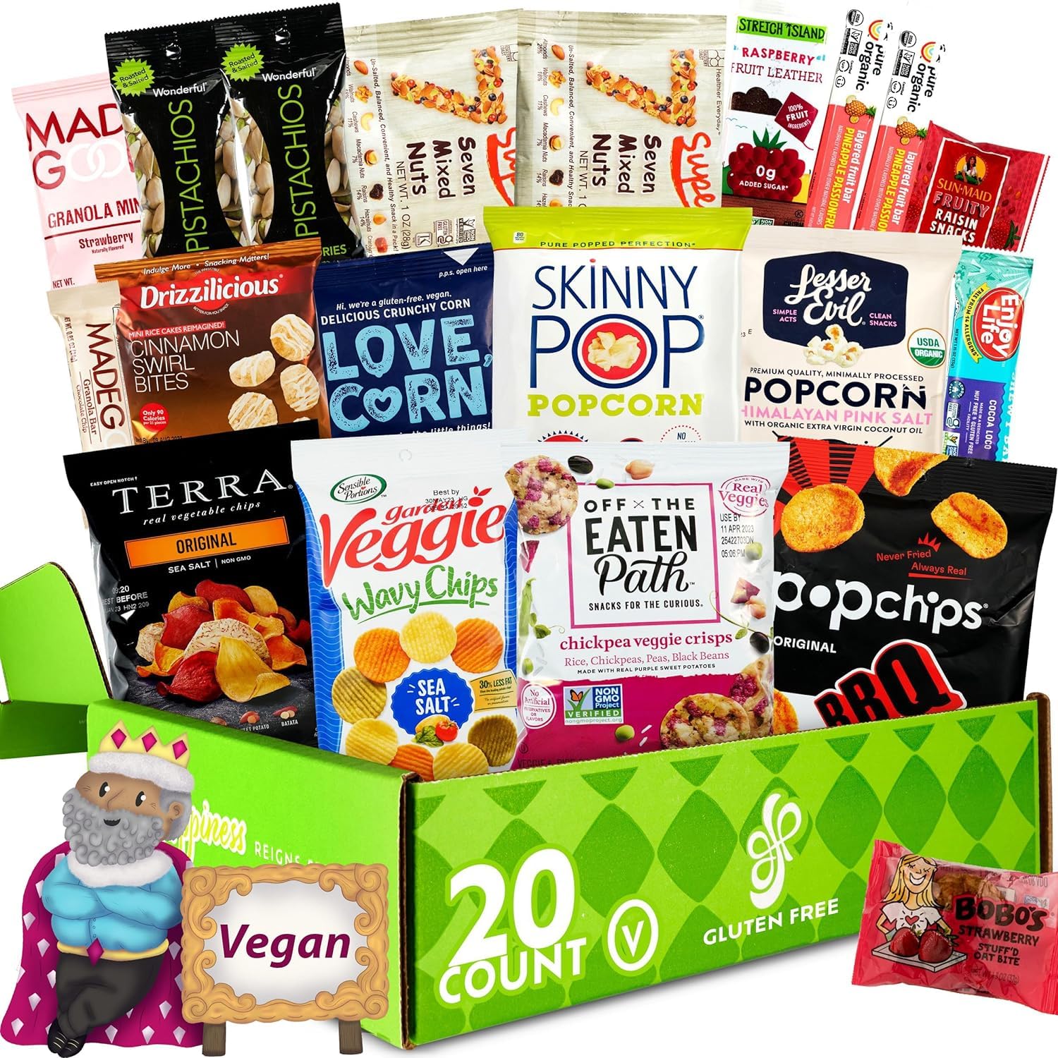 Gluten Free Palace Snack Attack Vegan Snacks Care Package - Healthy Father's Day Snack Variety Pack - Plant-Based, Gluten Free, Dairy Free, Non-GMO