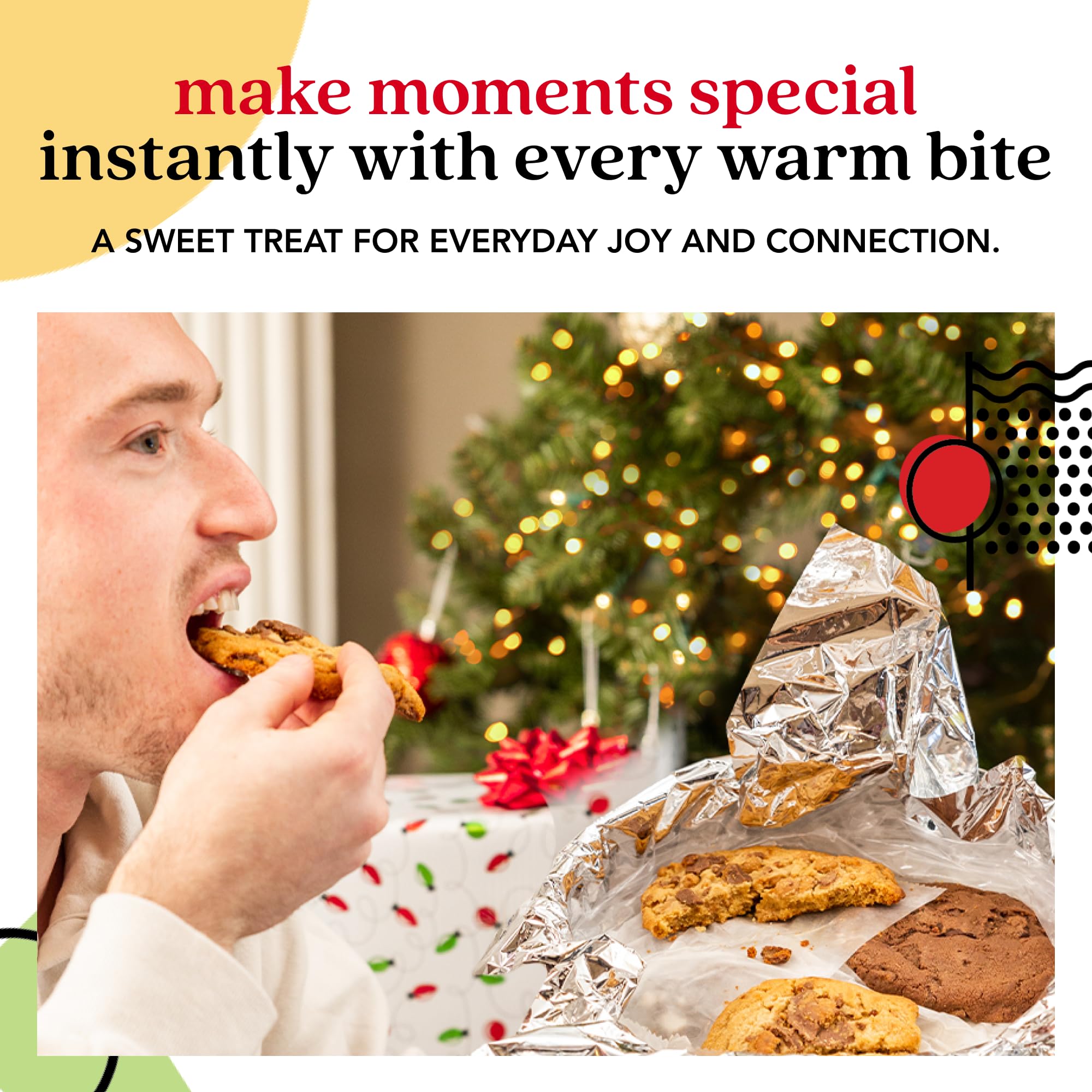 David's Cookies Assorted Fresh Baked Decadent Cookie Gift Tin - 2lb Basket with 8 Jumbo Cookies - Soft and Chewy Bakery-Style Dessert for Birthdays