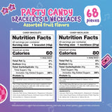 Candy Bracelets & Candy Necklaces - 2 Packs - 68 Count - Bulk Candy Individually Wrapped - Candy for Goodie Bags, Gifting, Party Favors, and Classroom