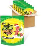 SOUR PATCH KIDS Ornaments Soft & Chewy Gummy Holiday Candy, 6 Bags