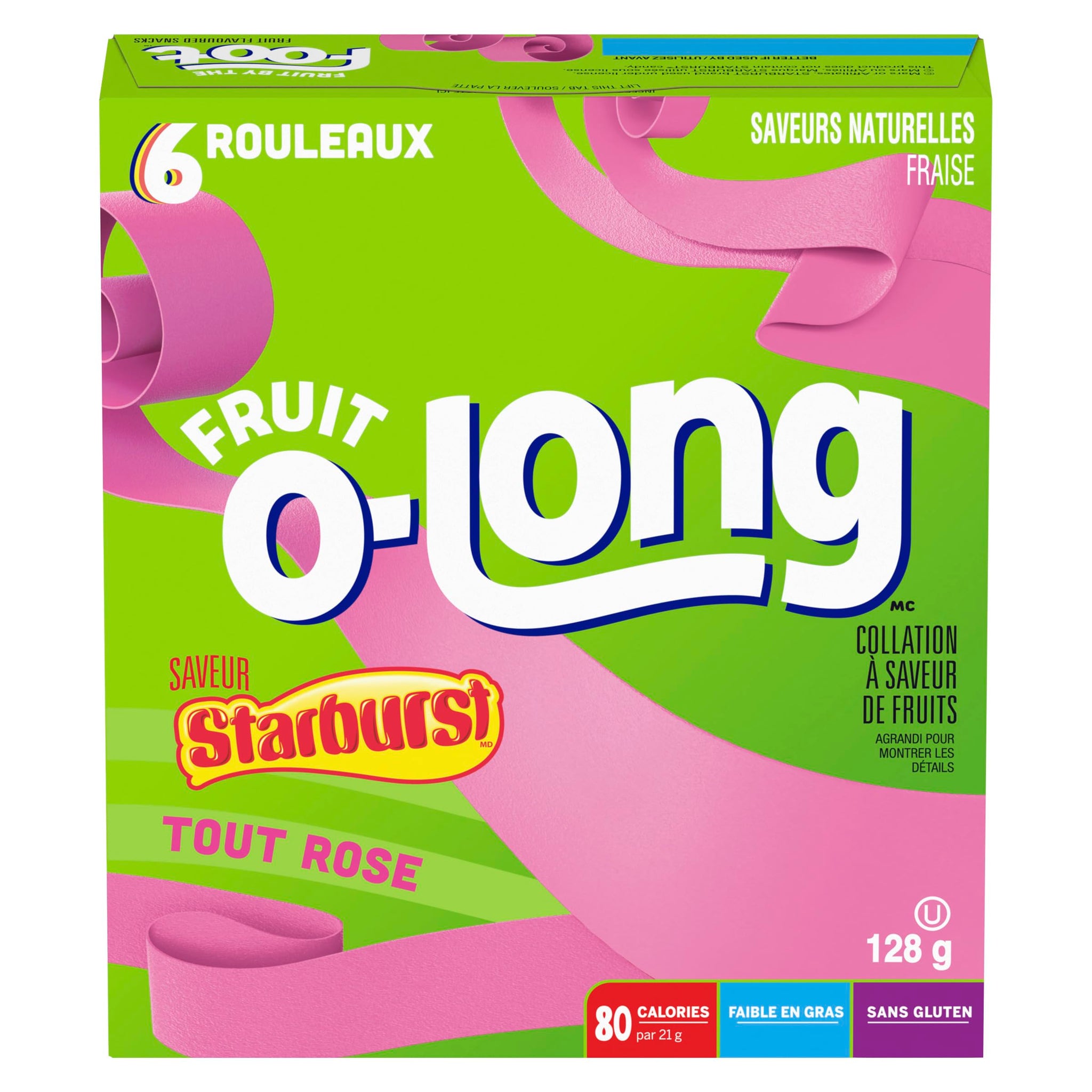 Betty Crocker, Gluten Free, Fruit by The Foot, Starburst All Pink, 6 Count, 128g/4.5oz,(Box) (Imported from Canada)