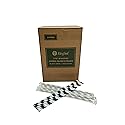 400 Count | Kingseal FSC Certified Disposable Paper Drinking Straws, Paper Wrapped, 7.75" Length x 6mm Diameter, Black Swirl Stripe, Biodegradable