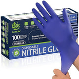 SWIFTLITE Disposable Nitrile Gloves, Food Safe, Latex-Free Powder-Free, Kitchen Rubber Gloves for Cooking, Cleaning and Food Prep (Medium, 100)