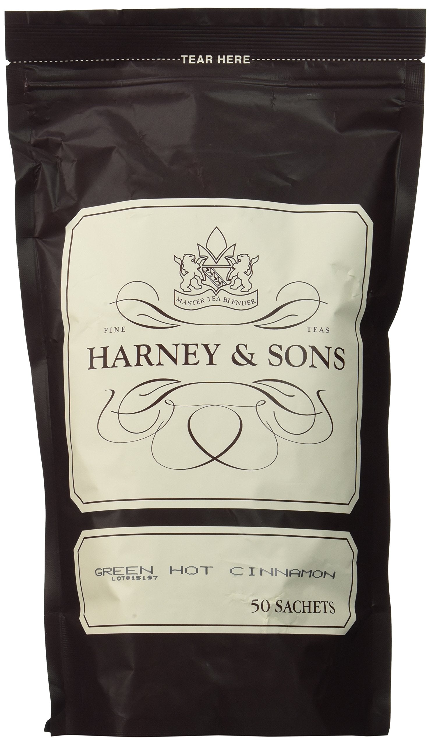 Harney & Sons Bag of Sachets, Green Hot Cinnamon Spice 50 Count