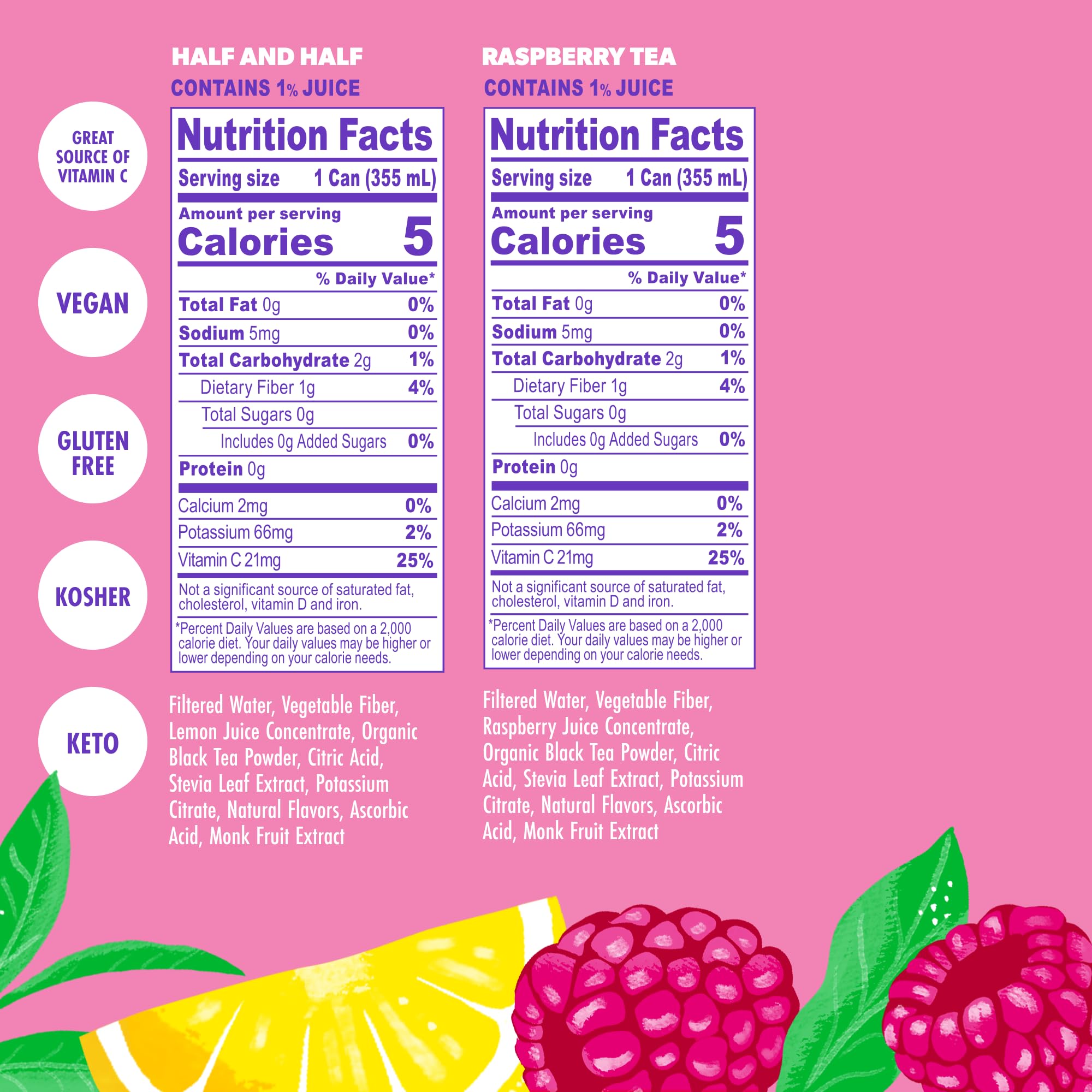 Swoon Sugar Free Iced Tea Classics Variety Pack - Zero Sugar Drinks in Lemon, Raspberry, Peach, Half & Half Flavours - Low Carb, Paleo-Friendly