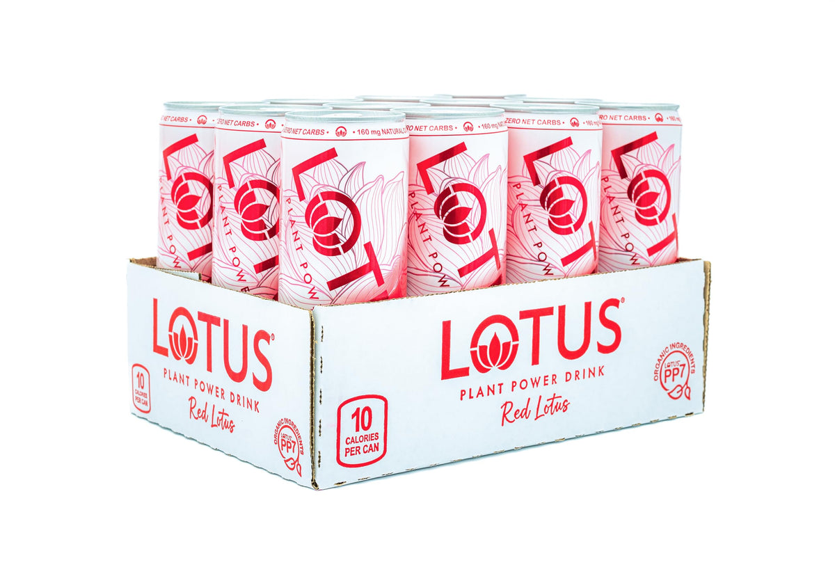 Red Lotus Cherry Lime Plant Power® Zero Sugar 160 mg, 12 Pack 12 oz Cans